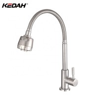 Deck mounted single hole moving kitchen sink cock hot sell kitchen cold water faucet