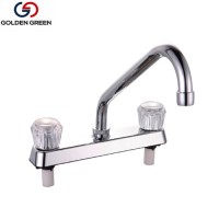 two handles 8" plastic kitchen faucet