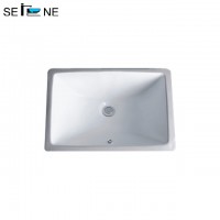 Rectangular Under Counter Mounted Ceramic Basin For Bathroom Vanity Undermount Sinks