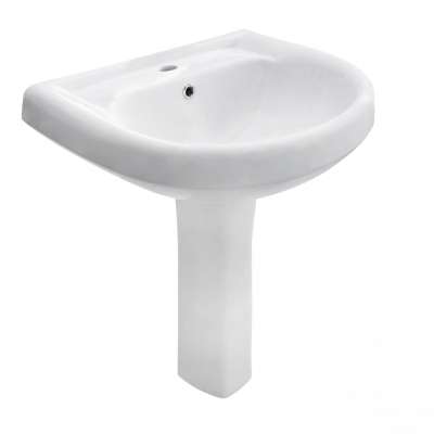 Goodone Full Custom Made Sanitation Square Shape Ceramic Pedestal Wash Basin Sanitary Ware