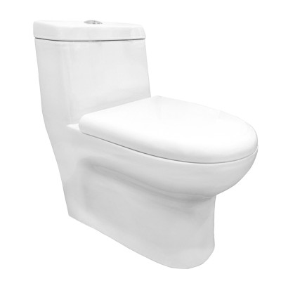 Goodone Modern Round Elegant Design S Trap Double Siphonic Flush One Piece Toilet